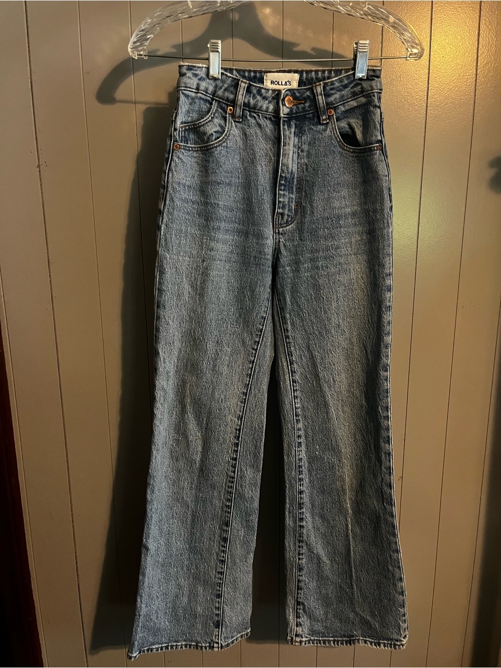 Rolla’s Eastcoast crop flare denim jeans